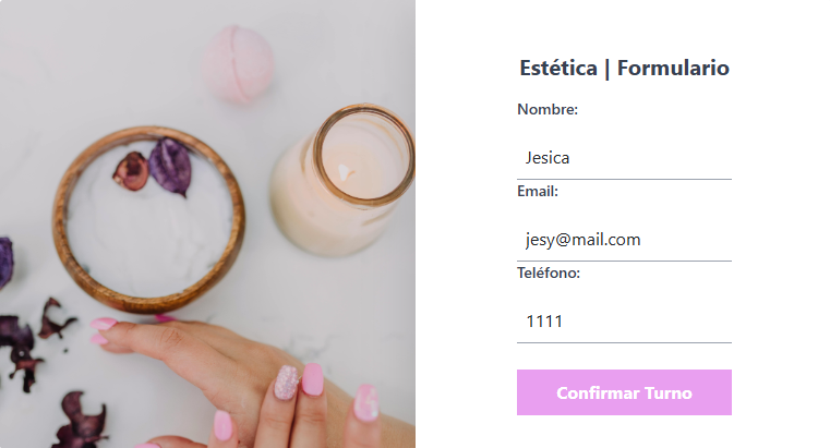 formulario estetica